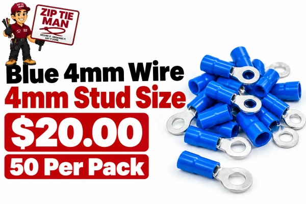 Blue 4mm Wire  4mm Stud Size